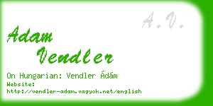 adam vendler business card