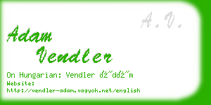 adam vendler business card